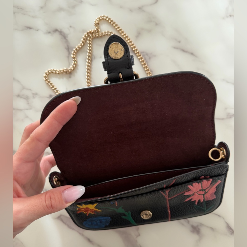 Coach Black Crossbody Bag with Floral Accents(6) - Picture 3 of 7